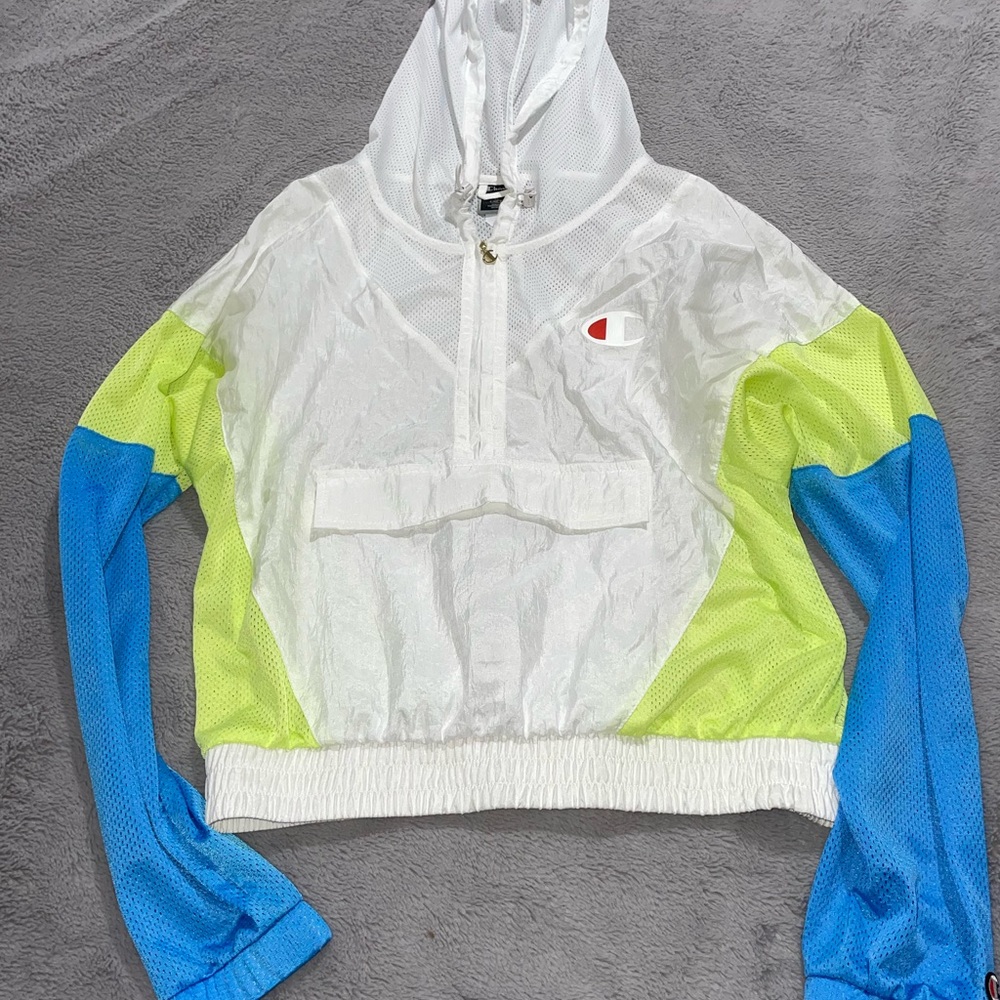 Champion cropped zip up track suit top, small